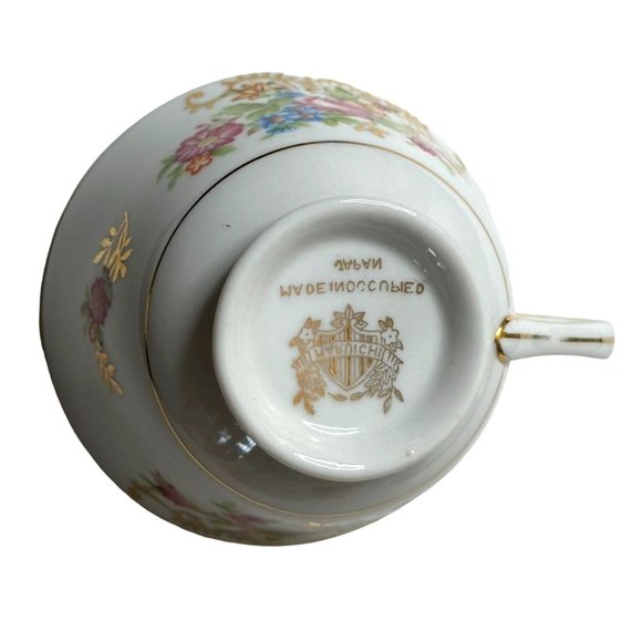 Maruichi China Coffee Tea Cup Saucer Rose Pattern Replacement Gift Bridal Party - Picture 5 of 7